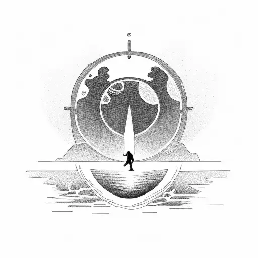 Sunset With Father And Son And The Numbers 999