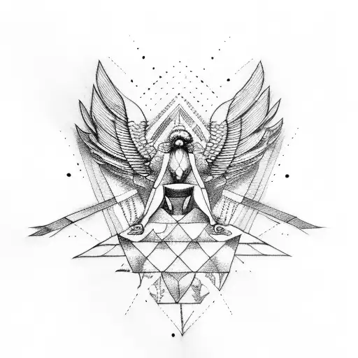 Fall Of Icarus With Greek Architecture