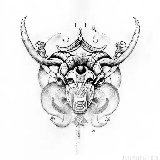 Aries Tattoo With Names Augey And Lydia