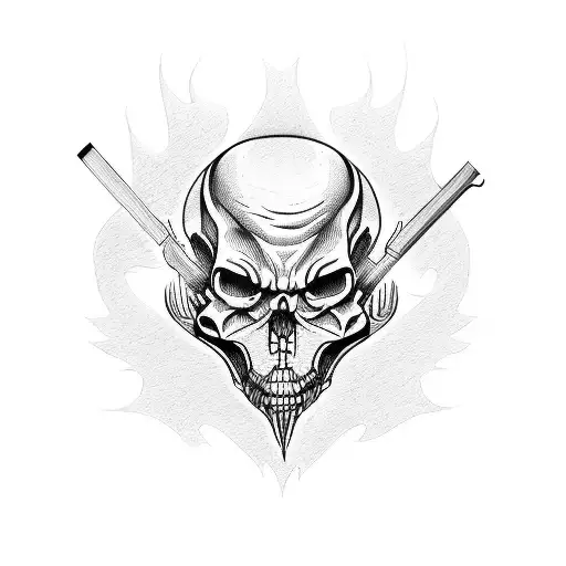 Woodworker's Tools Forming A Sinister Halloween Scene