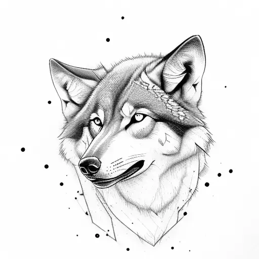 Rose With Wolf And Eye