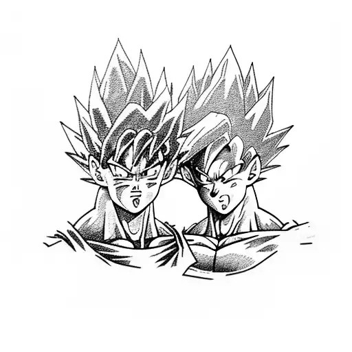 Goku And Vegeta Training Together