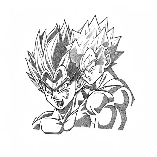 Tattoo Goku And Vegeta Training Together