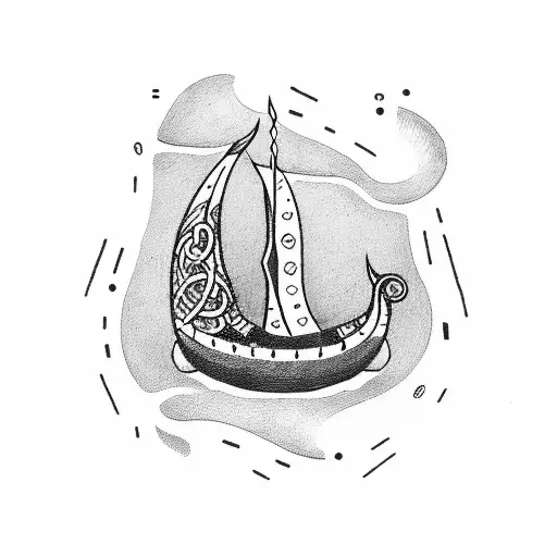 A Music Note Shaped Like A Viking Ship