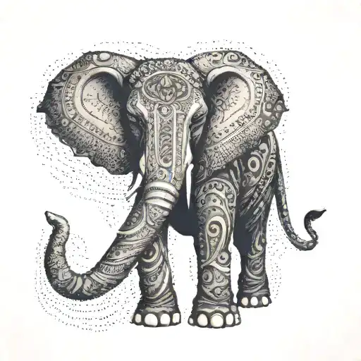 An Elegant Elephant Adorned With Military Insignia
