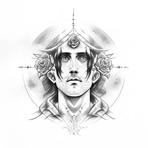 Pantocrator With Rose