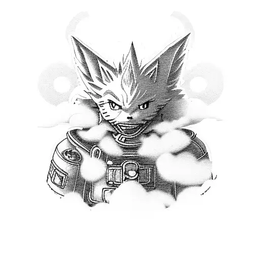 A Recreation Of The Iconic Opening Scene With Cloud And The Shinra Building