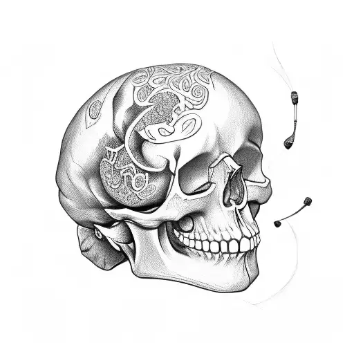 Dizzy Skull And Brain