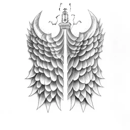 Sheet Music Forming Angel Wings