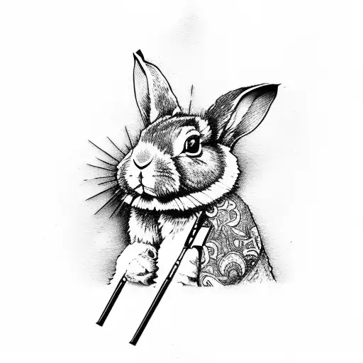 Rabbit With Gun