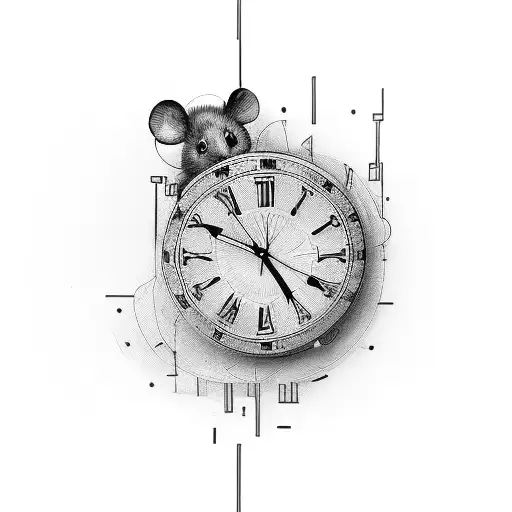 Mouse And A Clock Face