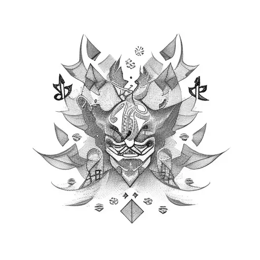 A Tattoo Of Santan Dave's Face With Music Notes Forming The Outline