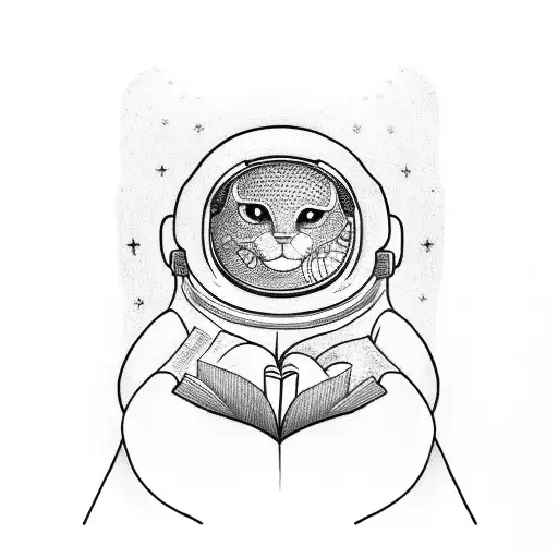 Astronaut Reading A Book