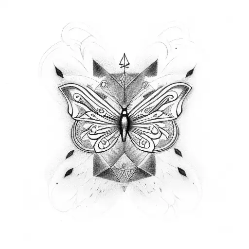 Butterfly And Ed Symbol