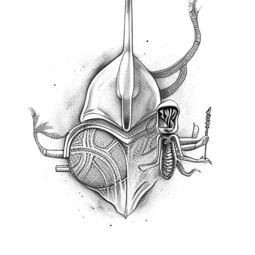 Alien Holding Lacrosse Stick