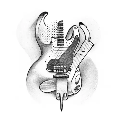 Hand Playing Guitar From Sky