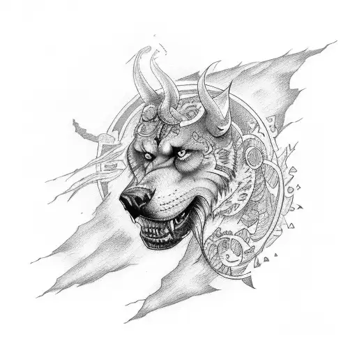 Tattoo With A Dark Beast