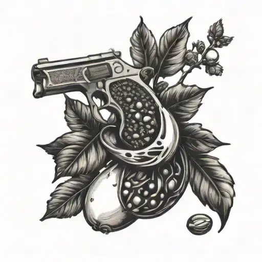 A Gun Morphing Into A Coffee Bean Plant