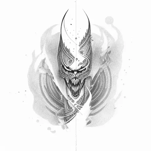 Dagger Through A Letter V