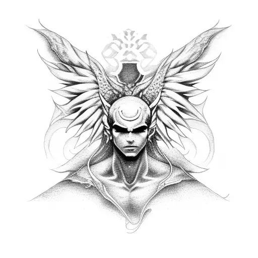 A Male Demon And A Female Angel