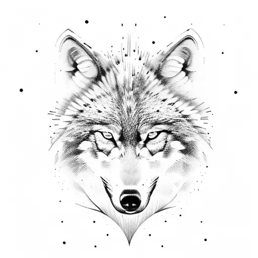 Fierce Wolf Hunting In A Snowy Landscape