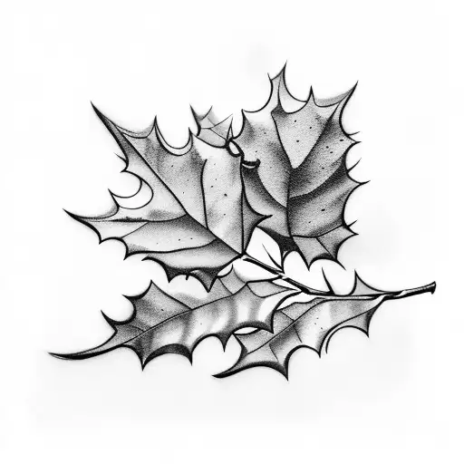 Holly Leaf With Berries