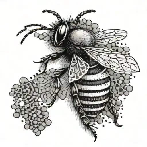 Bee With Number 9 Inside Symbolizing