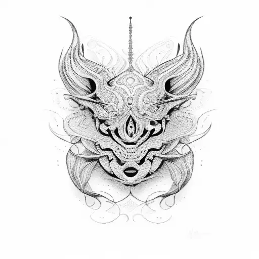 A Guitar Made Out Of Intricate Dotwork Patterns