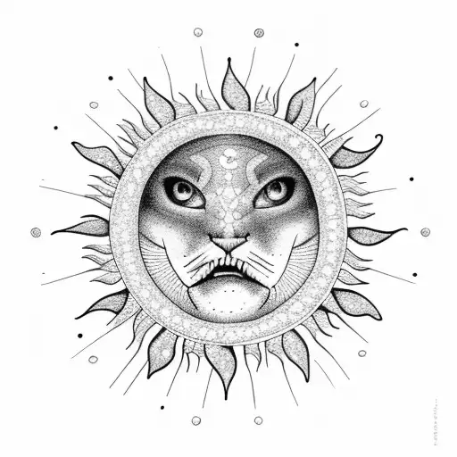 Sun With Colourful Christamas Lights