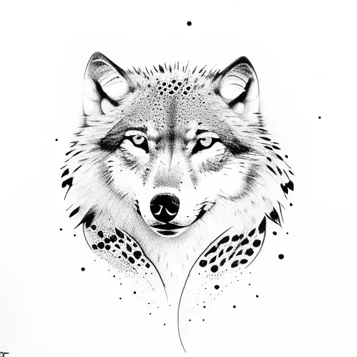 Wolf With Blue Butterfly And A Cheetah