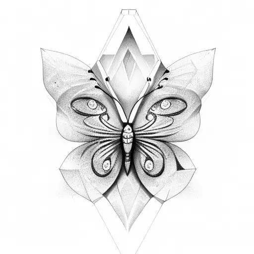 Diamond With Butterfly