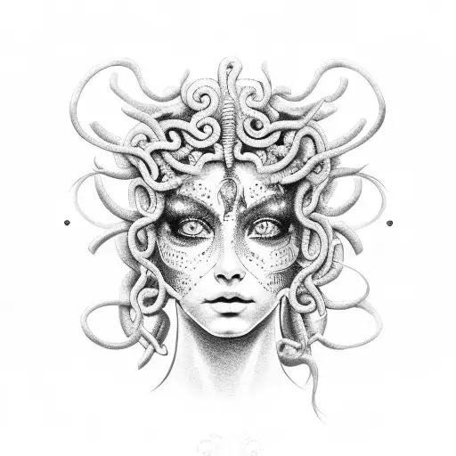 Medusa Head As A Butterfly