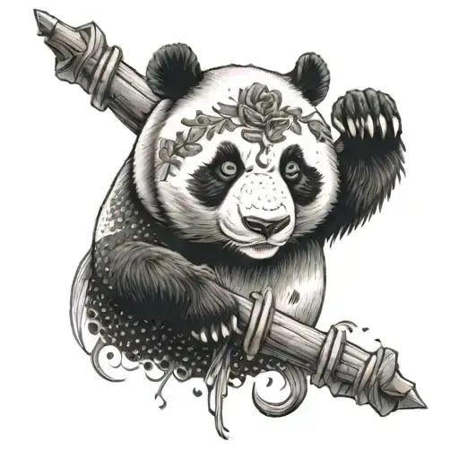 Asian Female Rambo Panda