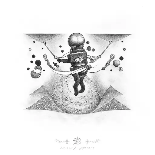 A Group Of Friends Holding Hands And Floating In Zero Gravity