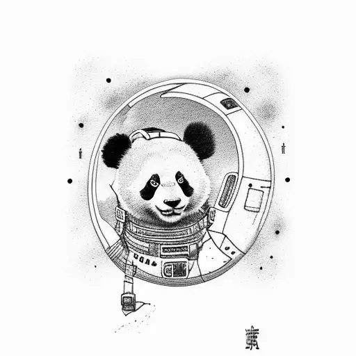 Panda In Space Suit