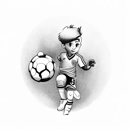 Soccer Player In A Stadium