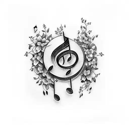 Lilac With Music Notes