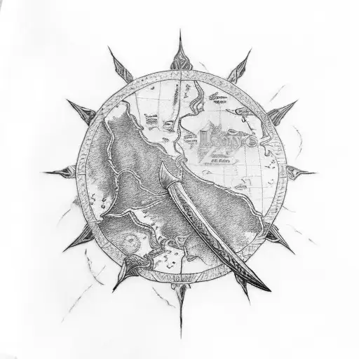 Lord Of The Rings Map And Sword