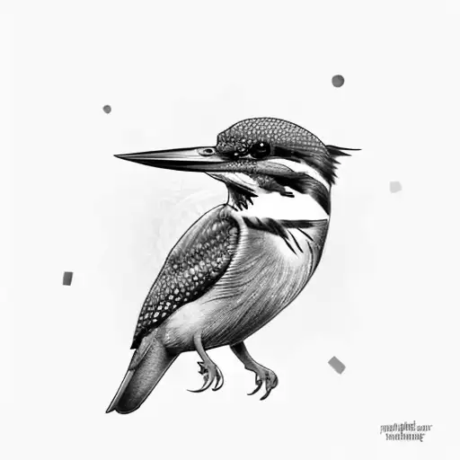 Colorful Kingfisher Bird With Mandala