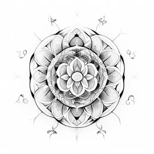 Flower Of Life And Beach