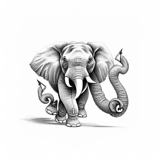 Elephant With Bow