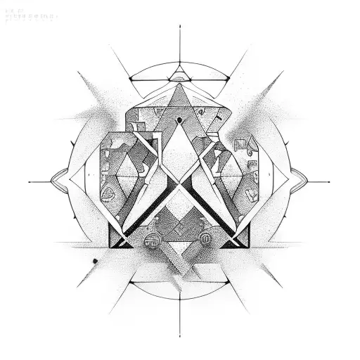 An Abstract Design Incorporating Elements Of Computer Code And Gaming Symbols