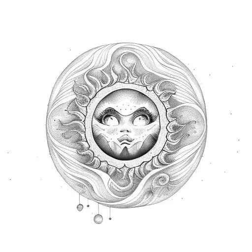 Sun And Waves And Heart