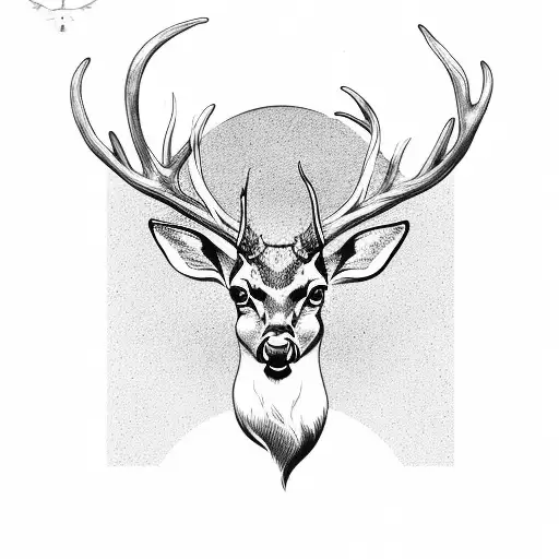 A Majestic Deer With Antlers Forming A Keyhole