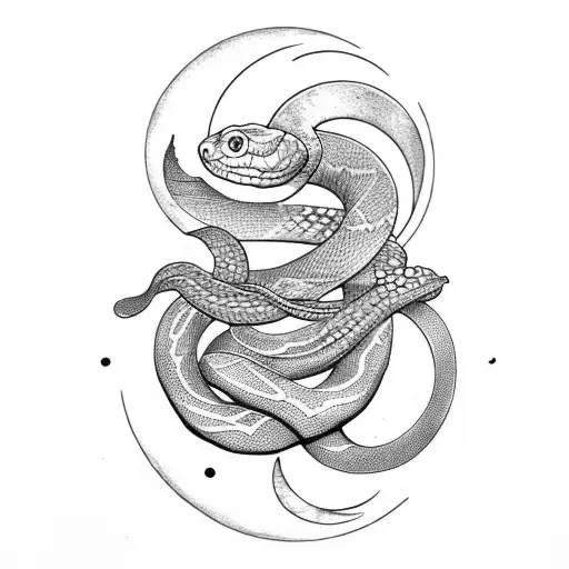 Snake With Moon Phase 5