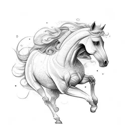 A Majestic Horse Galloping Through A Scenic Countryside