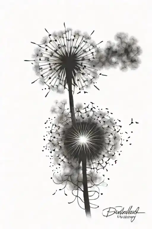 Dandelion Blowing