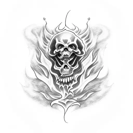 Grim Reaper With Flames