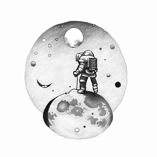 Moon And A Alone Boy