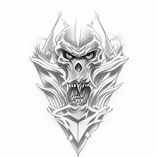 Dlfull Neck Throat Tattoo Warrior